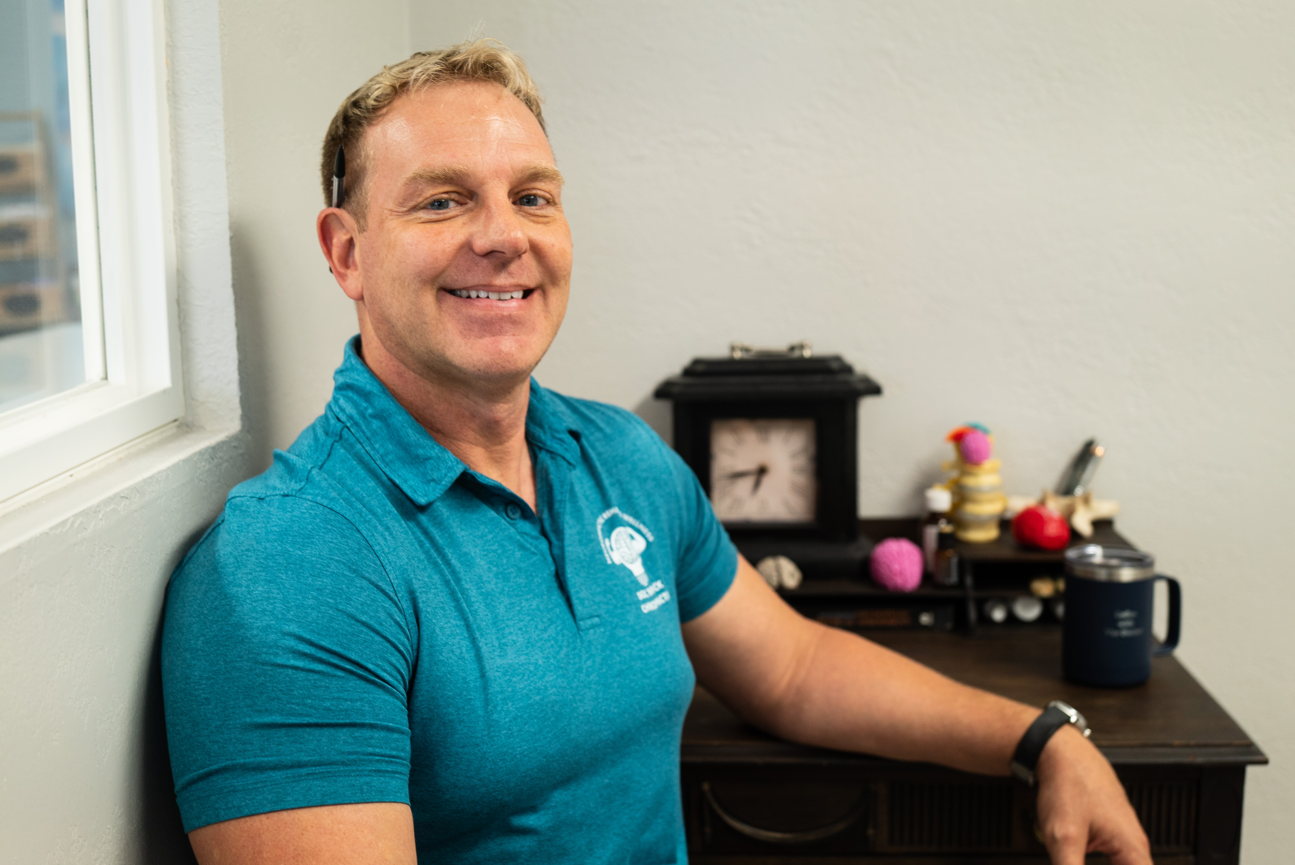 Dr. Brock Johnson with patient